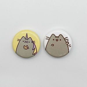 ⚡️3/$15⚡️ Gund Pusheen Cat Set of 2 Mini Buttons